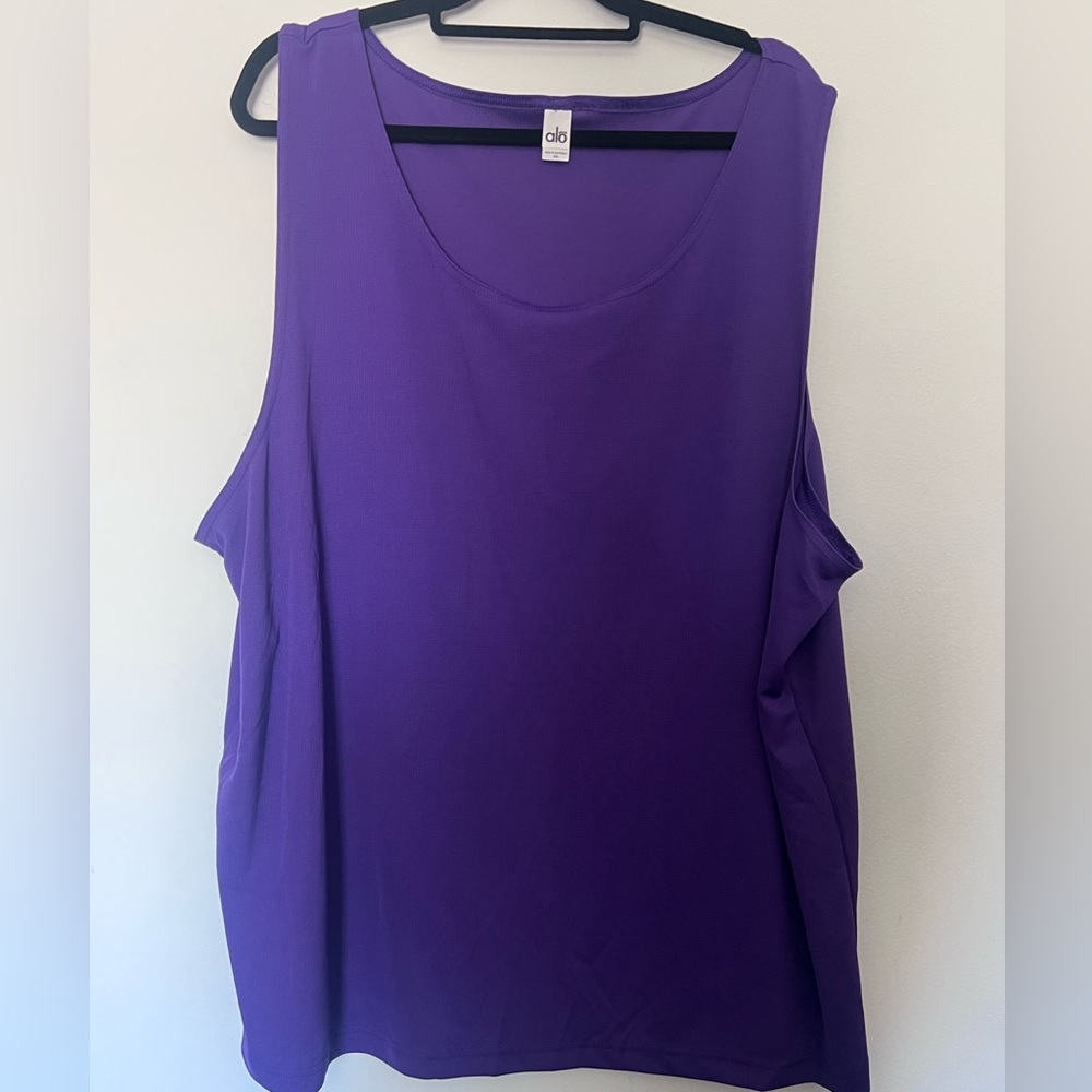 ALO Yoga Purple Scoop Neck Tank Top